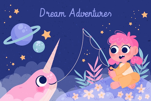 Free Vector hand drawn magical dreams illustration