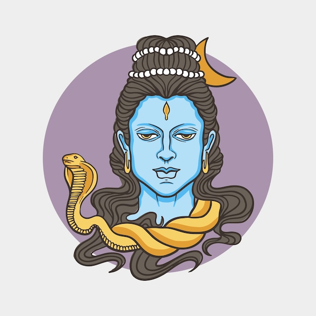 Hand drawn maha shivaratri illustration