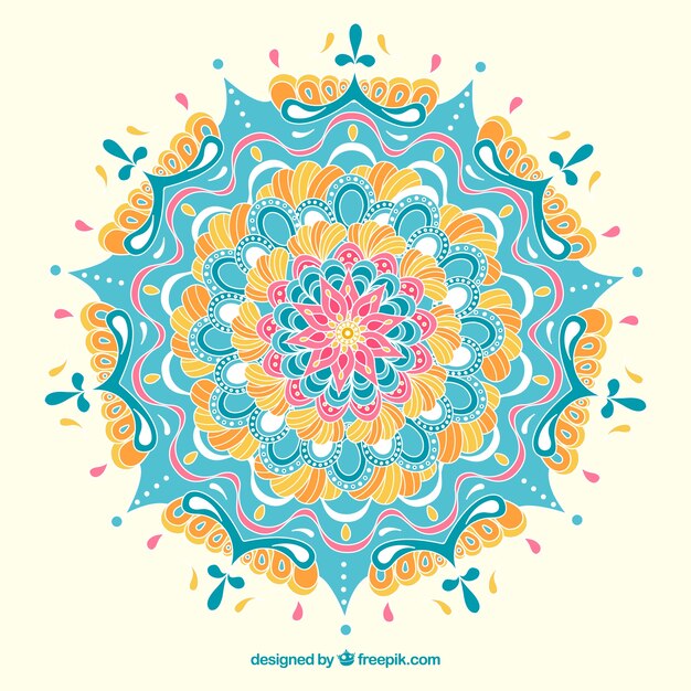 Hand drawn mandala background