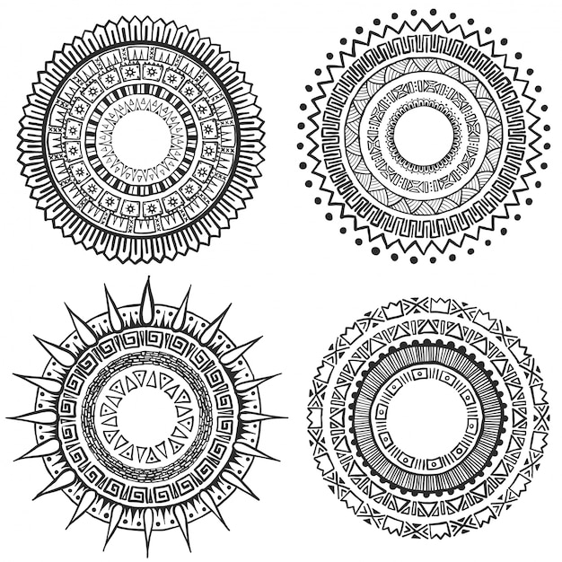 Hand drawn mandala collection