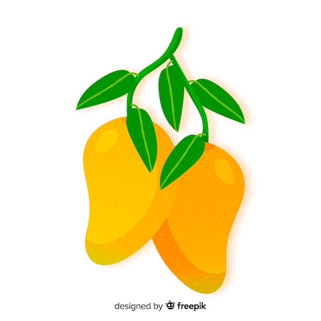 Hand drawn mango background