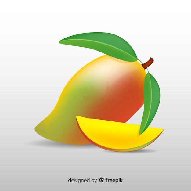 Free Vector hand drawn mango background