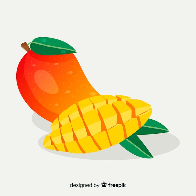 Hand drawn mango background