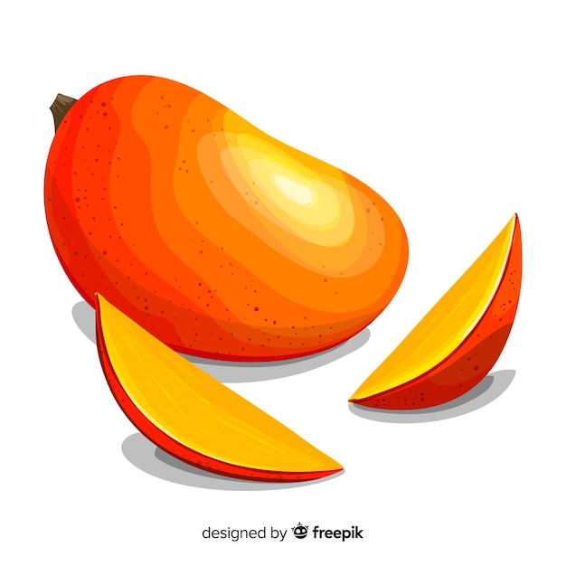 Hand drawn mango background