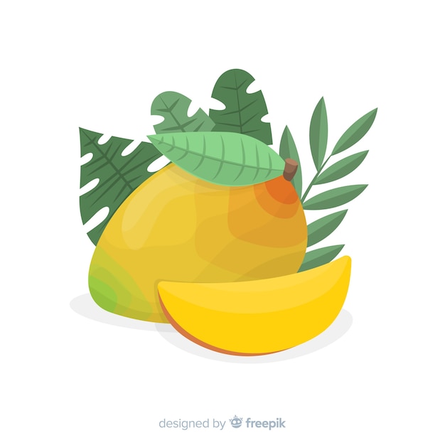 Hand drawn mango background