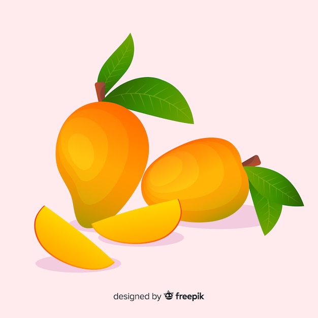 Hand drawn mango background