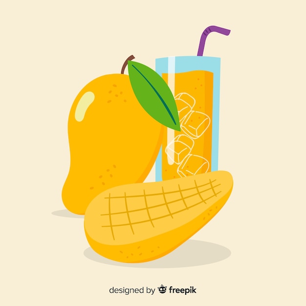 Free Vector hand drawn mango illustration