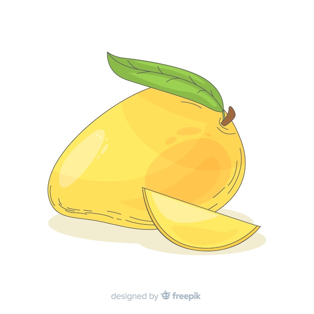 Hand drawn mango illustration