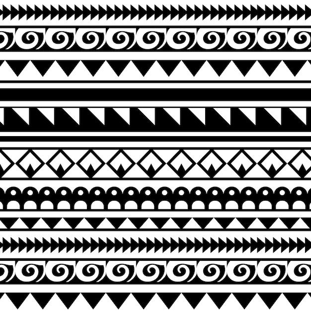 Free vector hand drawn maori tattoo pattern design