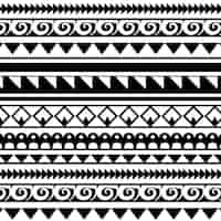 Free vector hand drawn maori tattoo pattern design