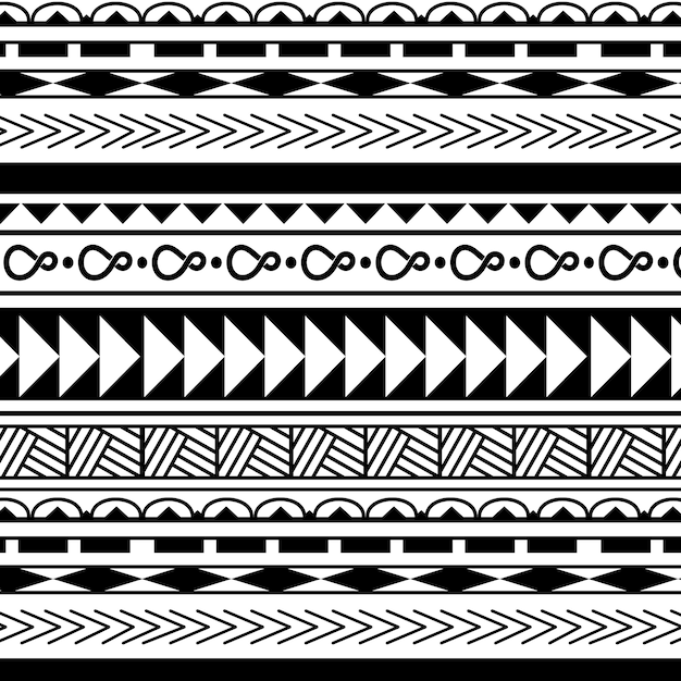 Free vector hand drawn maori tattoo pattern design