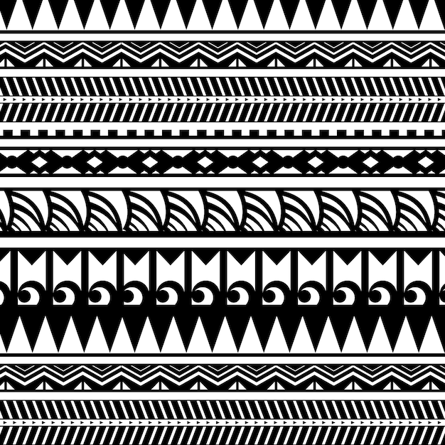 Free vector hand drawn maori tattoo pattern design