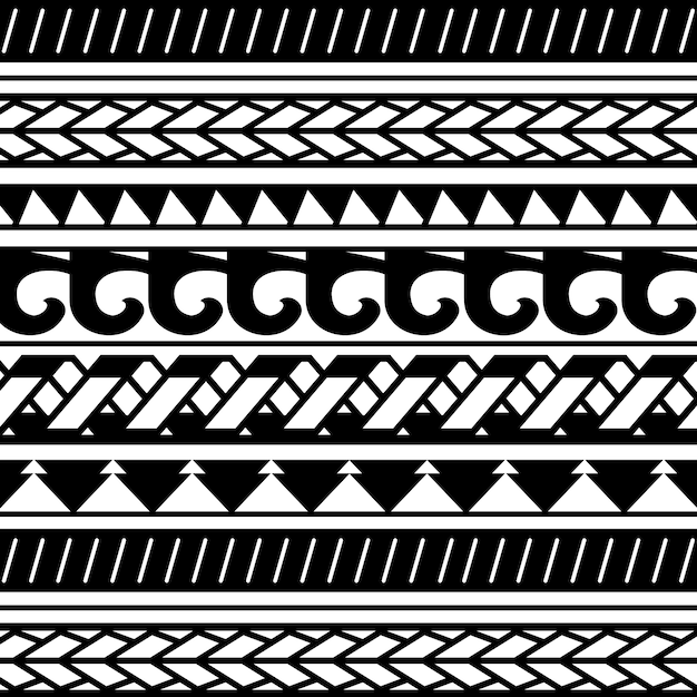 Free vector hand drawn maori tattoo pattern design