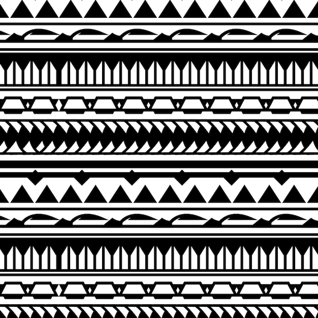 Free vector hand drawn maori tattoo pattern design