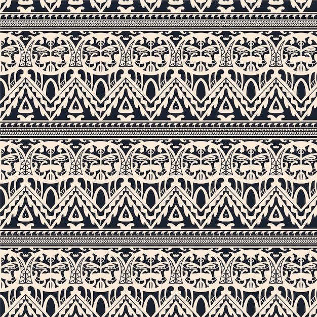 Free vector hand drawn maori tattoo pattern illustration