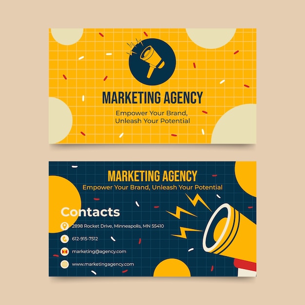 Free Vector hand drawn marketing agency template