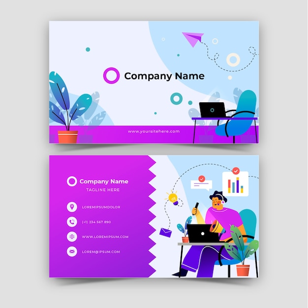 Free Vector hand drawn marketing agency template