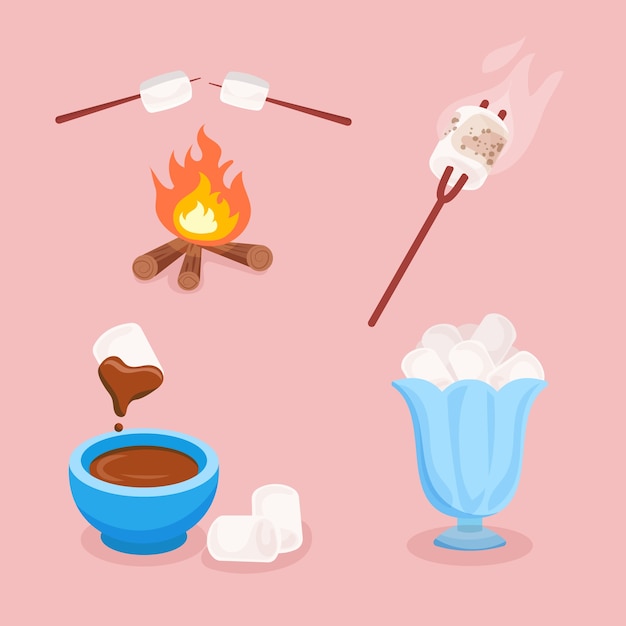 Free Vector hand drawn marshmallow illustration