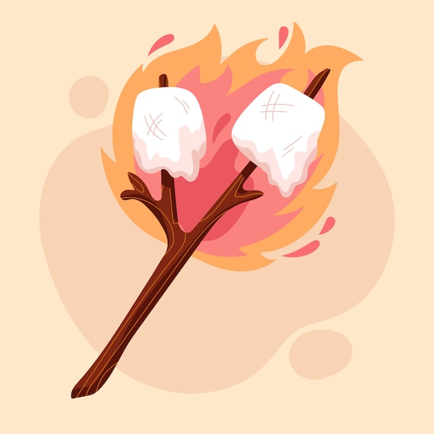 Free Vector hand drawn marshmallow illustration