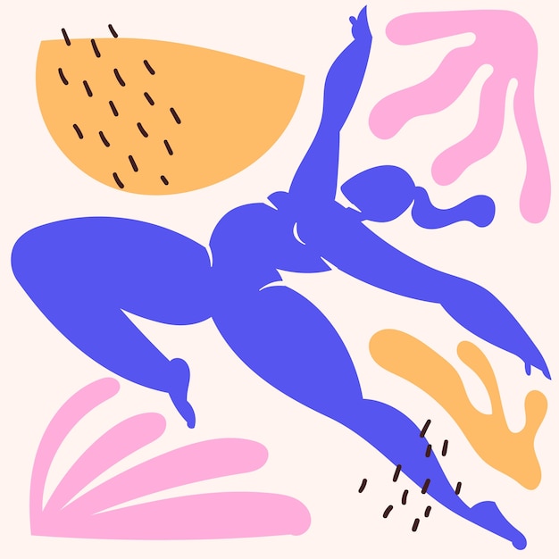 Hand drawn matisse style illustration