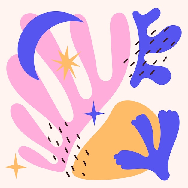 Hand drawn matisse style illustration