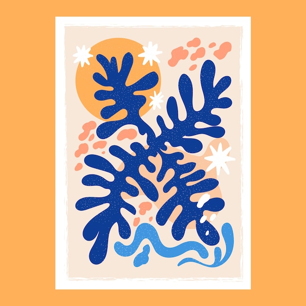 Hand drawn matisse style illustration