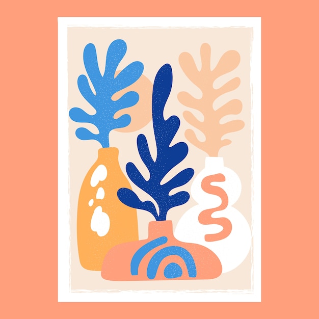 Hand drawn matisse style illustration