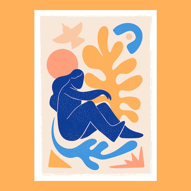 Free Vector hand drawn matisse style illustration