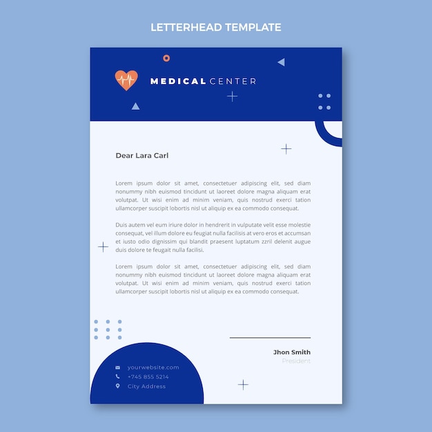 Hand drawn medical letterhead