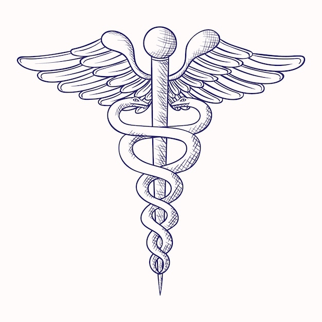 Free Vector hand drawn medical symbol