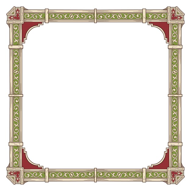 Hand drawn medieval  frame design