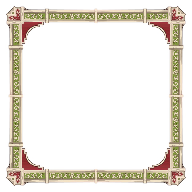 Hand drawn medieval  frame design