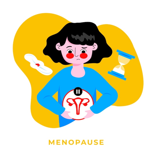 Hand drawn menopause illustration