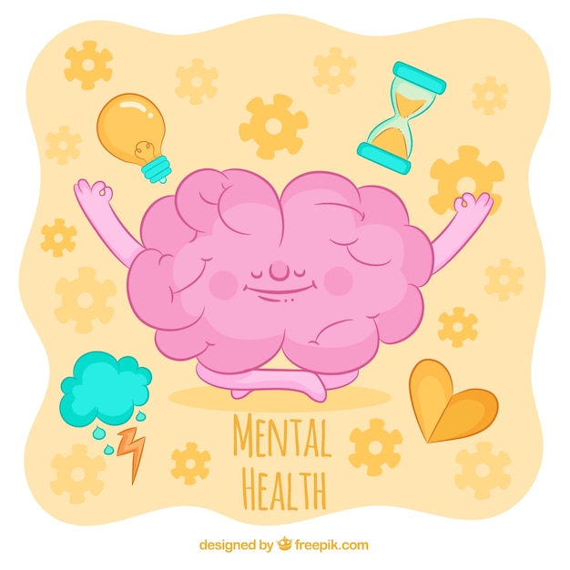 Free Vector hand drawn mental health concept