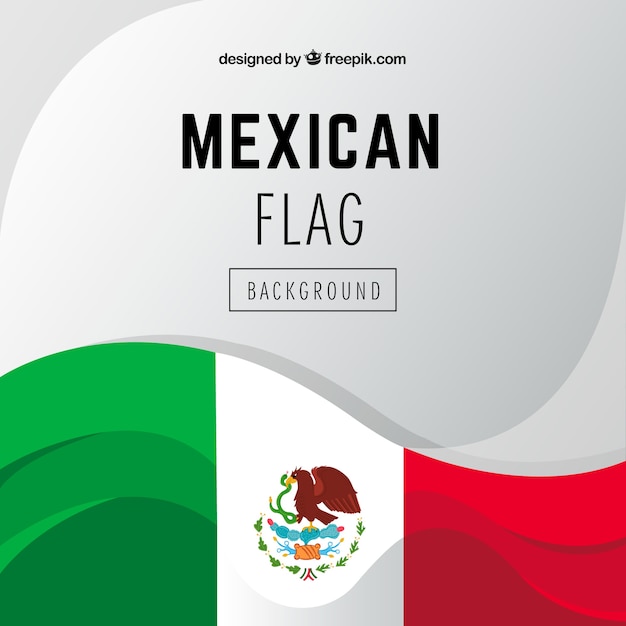 Free vector hand drawn mexican flag background