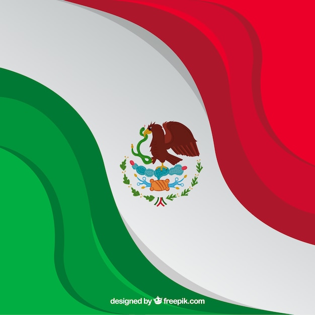 Free vector hand drawn mexican flag background