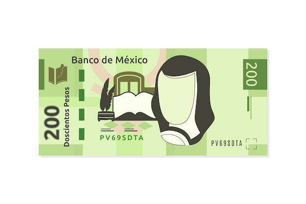 Free Vector hand drawn mexican peso illustration