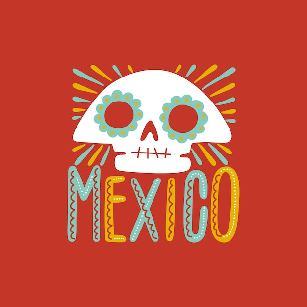 Free Vector hand drawn mexico logo design