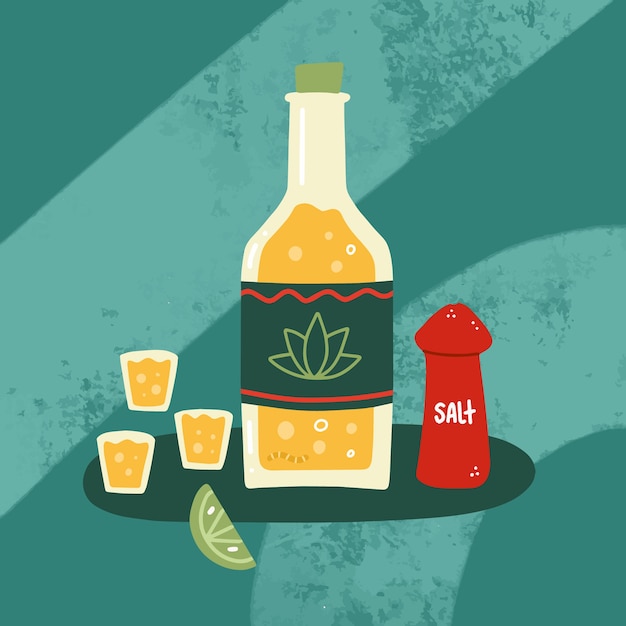 Free Vector hand drawn mezcal illustration