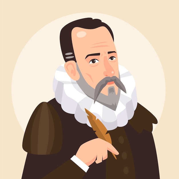 Free Vector hand drawn miguel de cervantes illustration