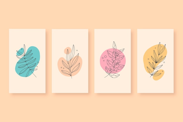 Free Vector hand drawn minimal hand drawn covers collection