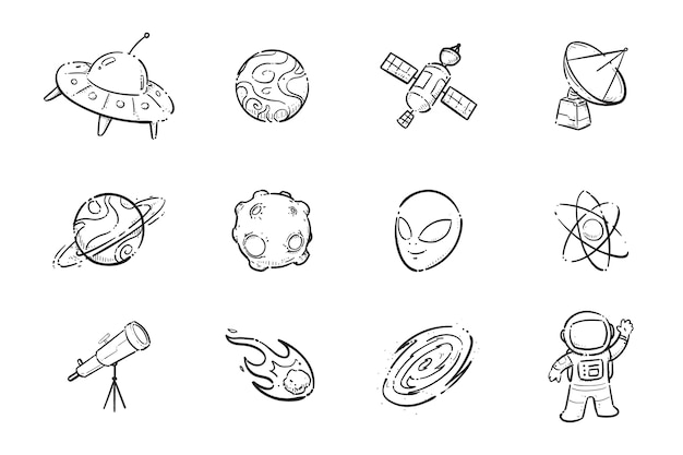 Free vector hand drawn miscellaneous doodle illustration