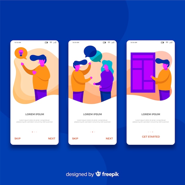 Hand drawn mobile app concept