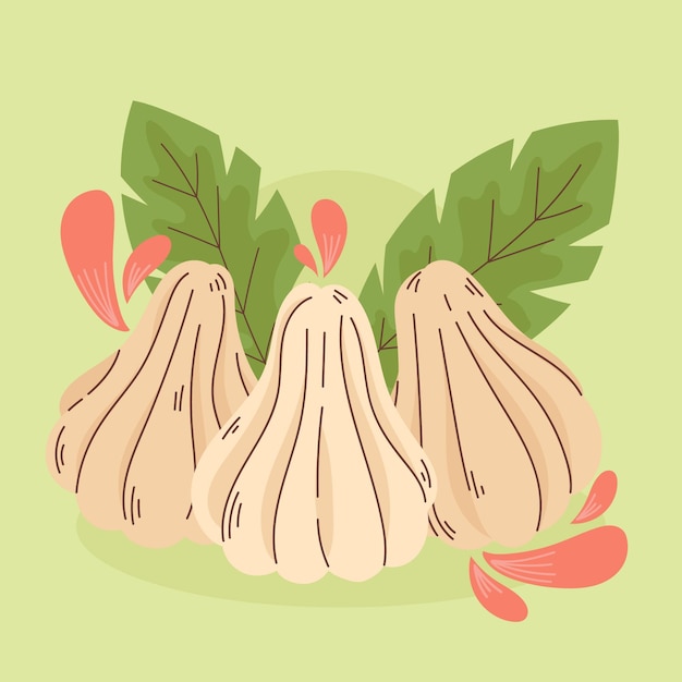 Hand drawn modak illustration