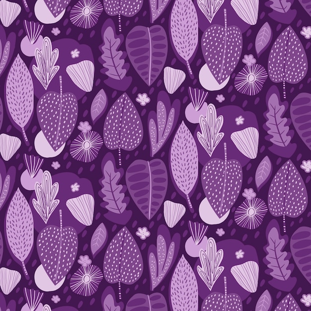 Free vector hand drawn monochromatic pattern