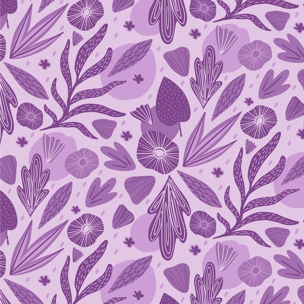 Free vector hand drawn monochromatic pattern