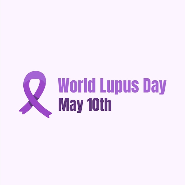 Hand drawn monocolor world lupus day logo template