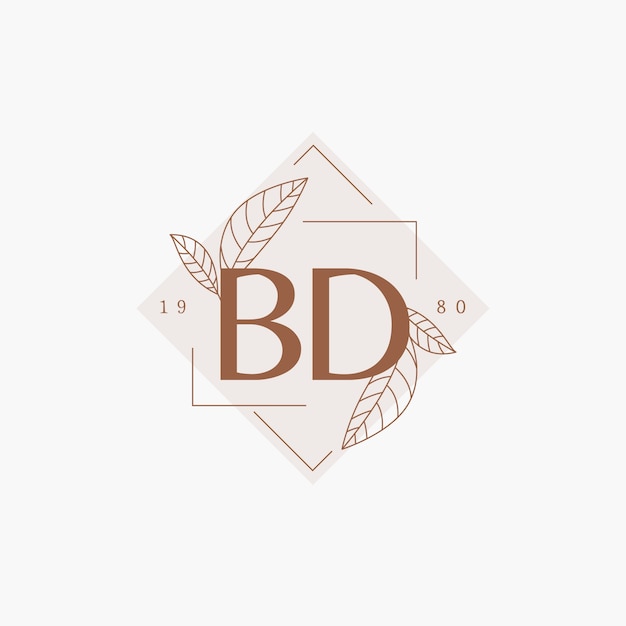 Free Vector hand drawn monogram logo template