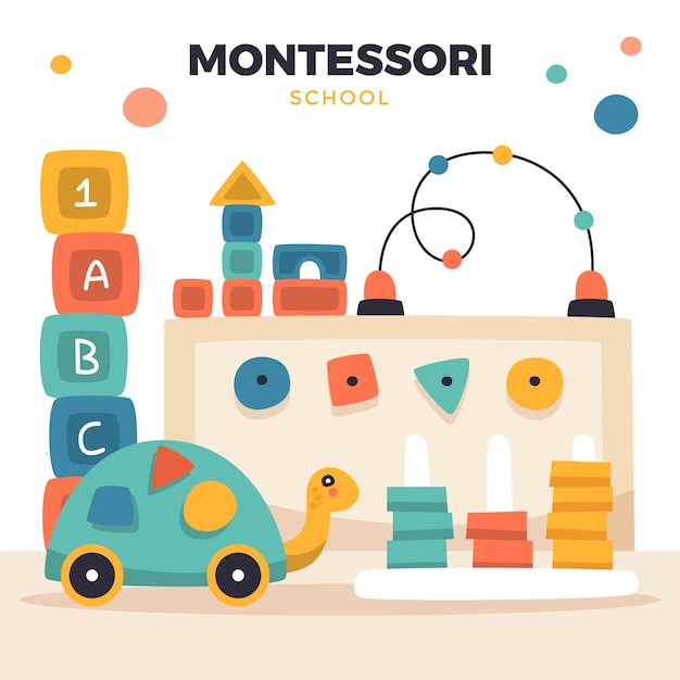 Hand drawn montessori design