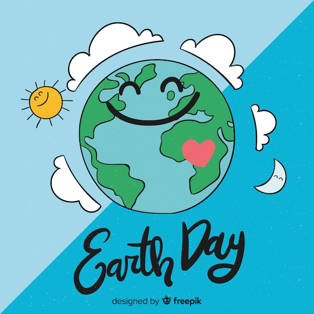 Hand drawn mother earth day background